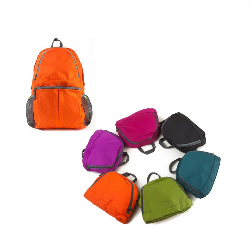 Foldable Backpack hiking Orange Purple Green Blue Black Red